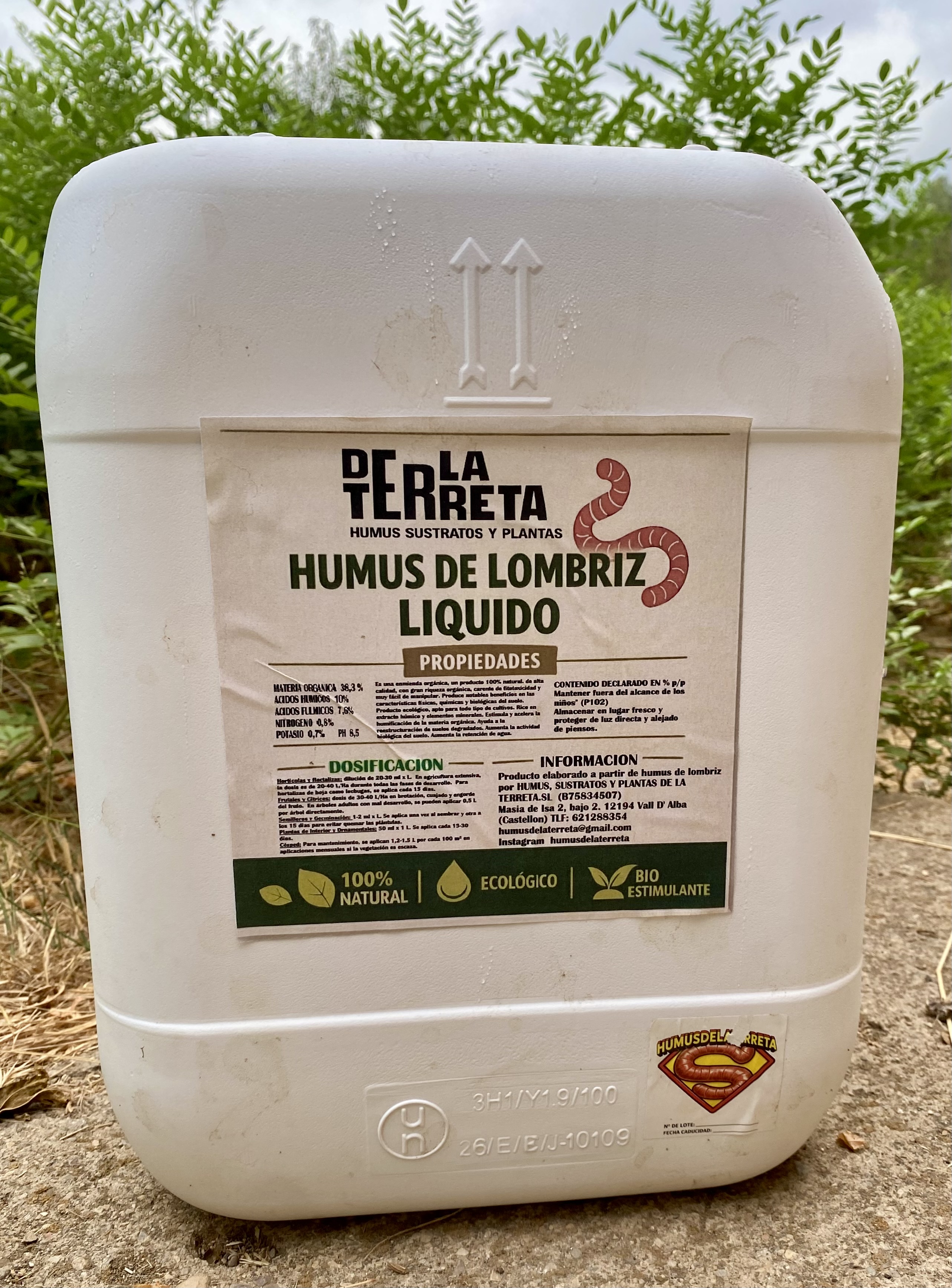 Garrafa de humus líquido De La Terreta