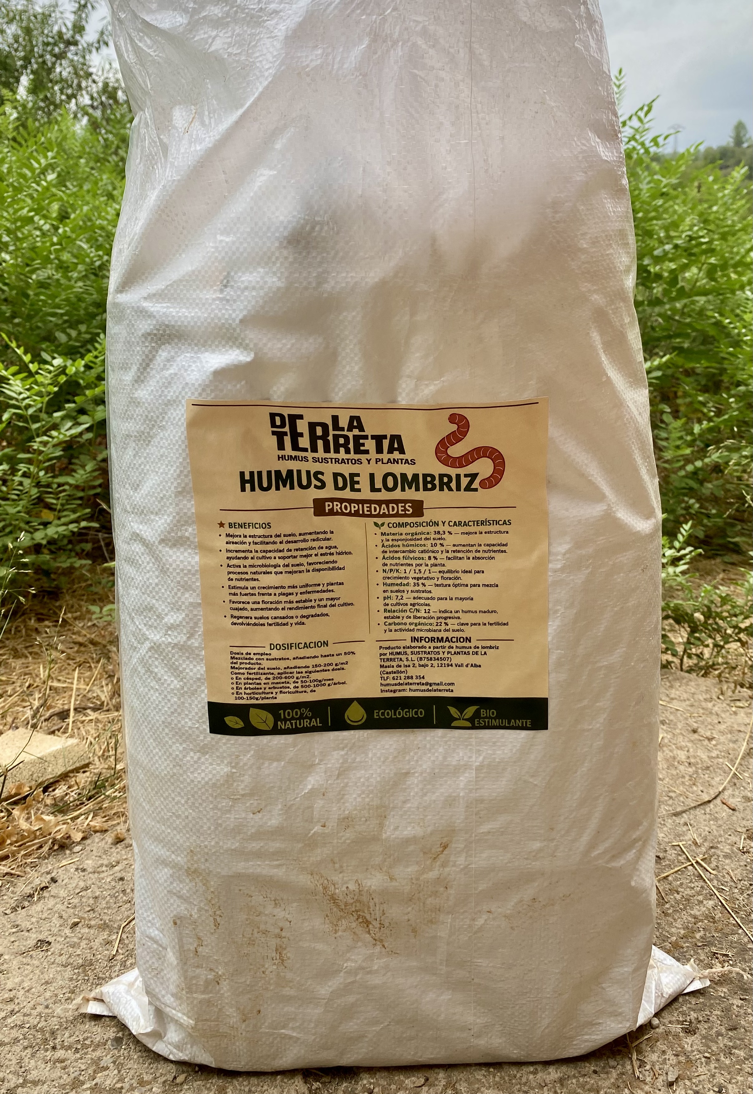 Saco de humus sólido de 20 kg De La Terreta